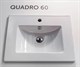 SANITA LUXE Раковина мебельная Quadro 60, белая (QDR60SLWB01) WB.FN/Quadro/60-C/WHT.G/S1 - фото 254243