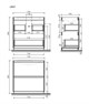 SANCOS Libra Floor Тумба под раковину  напольная, 790х450х840, c двумя ящиками оснащенными доводчиками, дуб галифакс натуральный, арт. LB80FEG LB80FEG - фото 254537