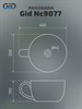 GID Раковина Nc9077 52230 накладная черная глянцевая 40x30x18 GID-52230 - фото 255967