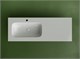 CERAMICA NOVA Grace Раковина накладная мебельная прямоугольная 1210x457x137 с чашей слева и отверстием под смеситель цвет белый CN7020 - фото 257810