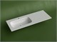 CERAMICA NOVA Grace Раковина накладная мебельная прямоугольная 1210x457x137 с чашей слева и отверстием под смеситель цвет белый CN7020 - фото 257811
