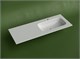 CERAMICA NOVA Grace Раковина накладная мебельная прямоугольная 1210x457x137 с чашей справа и отверстием под смеситель цвет белый CN7021 - фото 257815