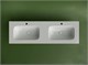 CERAMICA NOVA Grace Раковина накладная мебельная прямоугольная 1410x457x137 с двумя чашами и отверстиями под смеситель цвет белый CN7022 - фото 257818