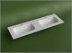 CERAMICA NOVA Grace Раковина накладная мебельная прямоугольная 1410x457x137 с двумя чашами и отверстиями под смеситель цвет белый CN7022 - фото 257819
