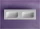 CERAMICA NOVA Grace Раковина накладная мебельная прямоугольная 1410x457x137 с двумя чашами без отверстий под смеситель цвет белый CN7022wx - фото 257822