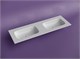 CERAMICA NOVA Grace Раковина накладная мебельная прямоугольная 1410x457x137 с двумя чашами без отверстий под смеситель цвет белый CN7022wx - фото 257823