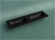 CERAMICA NOVA Grace Раковина накладная мебельная прямоугольная 1610x457x137 с двумя чашами и отверстиями под смеситель цвет черный матовый CN7023MB - фото 257843