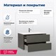 AQUANET Тумба под раковину подвесная Алвита 100 серый антрацит AQUANET-240112 - фото 264863