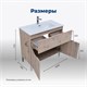 AQUANET Тумба под раковину напольная Алвита New 100 1 ящик, 2 дверцы, дуб веллингтон белый AQUANET-277557 - фото 264988
