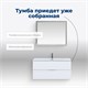 AQUANET Тумба под раковину подвесная Алвита New 100 2 ящика, белый матовый AQUANET-277518 - фото 265015