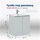 AQUANET Тумба под раковину подвесная Алвита New 60 2 дверцы, серый AQUANET-277524 - фото 265162