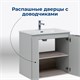 AQUANET Тумба под раковину подвесная Алвита New 60 2 дверцы, серый AQUANET-277524 - фото 265167
