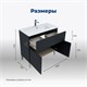 AQUANET Тумба под раковину напольная Алвита new 70 1 ящик, 2 дверцы, антрацит AQUANET-303900 - фото 265277