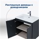 AQUANET Тумба под раковину подвесная Алвита New 70 2 дверцы, антрацит AQUANET-303904 - фото 265323