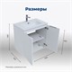 AQUANET Тумба под раковину подвесная Алвита New 70 2 дверцы, белый матовый AQUANET-303905 - фото 265337