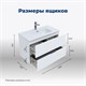 AQUANET Тумба под раковину подвесная Алвита New 70 2 ящика, белый матовый AQUANET-303909 - фото 265385
