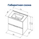AQUANET Тумба под раковину подвесная Алвита New 70 2 ящика, серый AQUANET-303907 - фото 265418