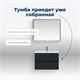 AQUANET Тумба под раковину подвесная Алвита New 80 2 ящика, антрацит AQUANET-277515 - фото 265502