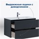 AQUANET Тумба под раковину подвесная Алвита New 90 2 ящика, антрацит AQUANET-303919 - фото 265589