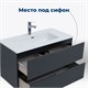 AQUANET Тумба под раковину подвесная Алвита New 90 2 ящика, антрацит AQUANET-303919 - фото 265590