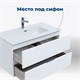 AQUANET Тумба под раковину подвесная Алвита New 90 2 ящика, белый матовый AQUANET-303920 - фото 265602