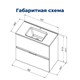 AQUANET Тумба под раковину подвесная Алвита new серый AQUANET-303922 - фото 265638