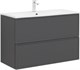 AQUANET Тумба под раковину подвесная Арт 100 ясень графит AQUANET-329614 - фото 265746