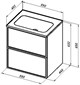 AQUANET Тумба под раковину подвесная Арт 60 ясень графит AQUANET-329063 - фото 265814