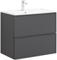 AQUANET Тумба под раковину подвесная Арт 75 ясень графит AQUANET-329064 - фото 265875