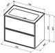 AQUANET Тумба под раковину подвесная Арт 75 ясень графит AQUANET-329064 - фото 265877