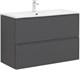 AQUANET Тумба под раковину подвесная Арт 90 ясень графит AQUANET-329613 - фото 265938