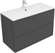 AQUANET Тумба под раковину подвесная Арт 90 ясень графит AQUANET-329613 - фото 265947