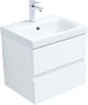 AQUANET Тумба под раковину подвесная Беркли 50 белый глянец (2 ящика) AQUANET-302347 - фото 265962