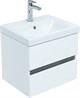 AQUANET Тумба под раковину подвесная Беркли 50 белый/дуб рошелье AQUANET-254288 - фото 265974