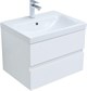 AQUANET Тумба под раковину подвесная Беркли 60 белый глянец (2 ящика) AQUANET-302349 - фото 265988
