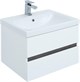 AQUANET Тумба под раковину подвесная Беркли 60 белый/дуб рошелье AQUANET-254289 - фото 266000