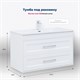 AQUANET Тумба под раковину подвесная Бостон New 100 белый сатин AQUANET-306369 - фото 266030