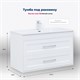 AQUANET Тумба под раковину подвесная Бостон New 100 белый сатин AQUANET-306369 - фото 266031