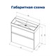 AQUANET Тумба под раковину подвесная Бруклин 100 антрацит матовый AQUANET-310139 - фото 266041