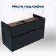 AQUANET Тумба под раковину подвесная Бруклин 100 антрацит матовый AQUANET-310139 - фото 266045