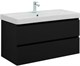 AQUANET Тумба под раковину подвесная Вега 2.0 100 черный AQUANET-337951 - фото 266194
