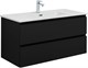 AQUANET Тумба под раковину подвесная Вега 2.0 100 черный AQUANET-337951 - фото 266209