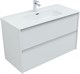 AQUANET Тумба под раковину подвесная Вита 100 белый матовый AQUANET-330474 - фото 266837