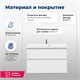 AQUANET Тумба под раковину подвесная Гласс 100 белый AQUANET-235664 - фото 266890