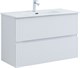 AQUANET Тумба под раковину подвесная Джейн 100 белый матовый AQUANET-313288 - фото 267178