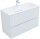 AQUANET Тумба под раковину подвесная Джейн 100 белый матовый AQUANET-313288 - фото 267180
