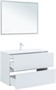 AQUANET Тумба под раковину подвесная Джейн 100 белый матовый AQUANET-313288 - фото 267181