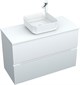 AQUANET Тумба под раковину подвесная Джейн 100 белый матовый AQUANET-313288 - фото 267188