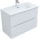AQUANET Тумба под раковину подвесная Джейн 90 белый матовый AQUANET-313287 - фото 267417
