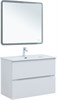 AQUANET Тумба под раковину подвесная Джейн 90 белый матовый AQUANET-313287 - фото 267419